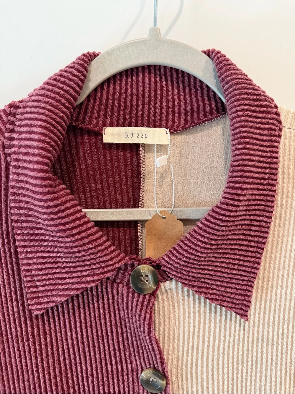 NWT RJ 220 Ribbed Colorblock Button-Up Shirt Size XL - Picture 3 of 16